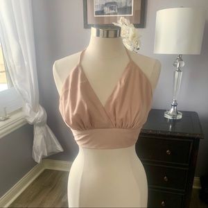 Silk Bebe Halter Top. Medium